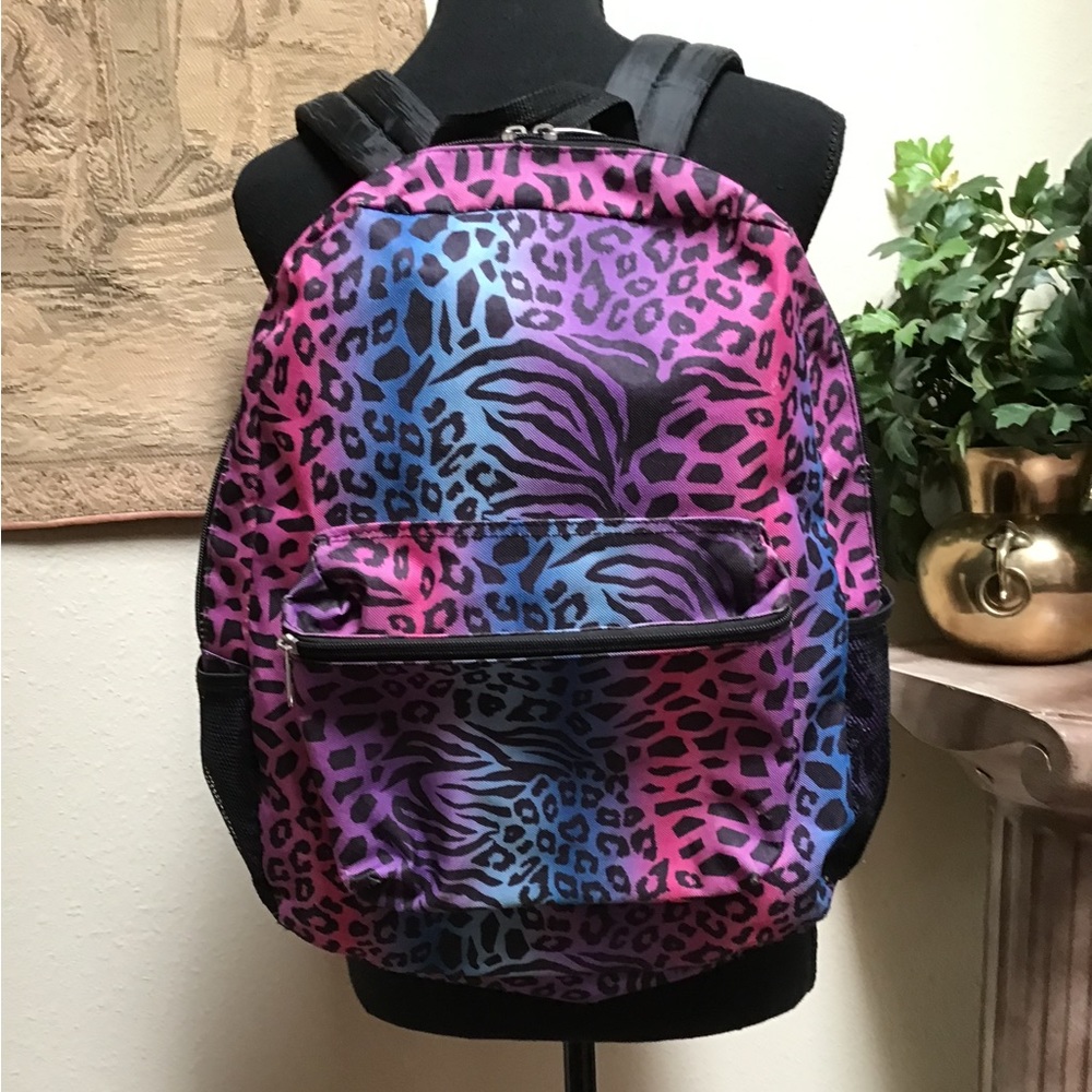 GLOBAL DEGREE Backpack, black/pink/blue